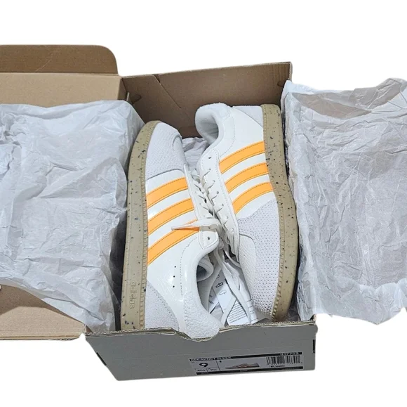 NWT Adidas Breaknet Sleek/women's/Stylish sneakers/ White/Orange/Cream/size 9 - Picture 8 of 10